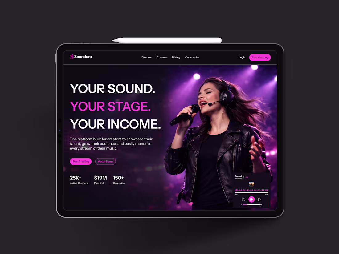 Cover image for Designing for Music Creators

Worked on
