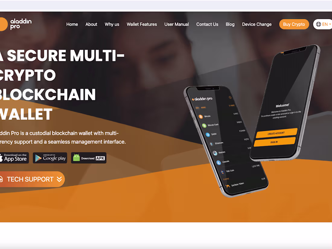 Cover image for Multi Cryptocurrency Wallet | Crypto Wallet | Aladdin Pro Wallet