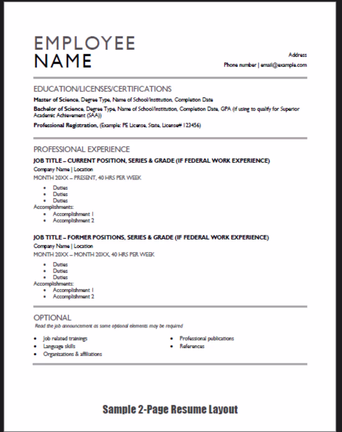 Cover image for Resume Template Sample