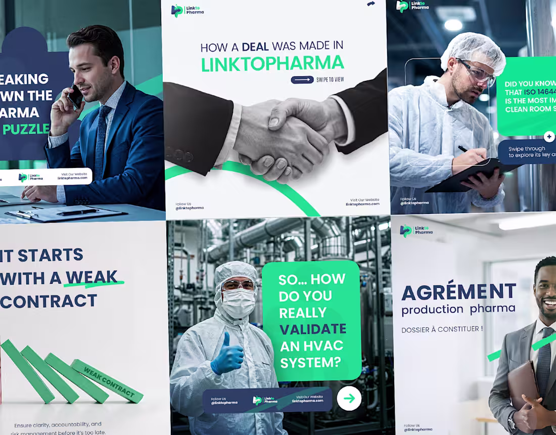 Cover image for Social Media Design - LINKTOPHARMA