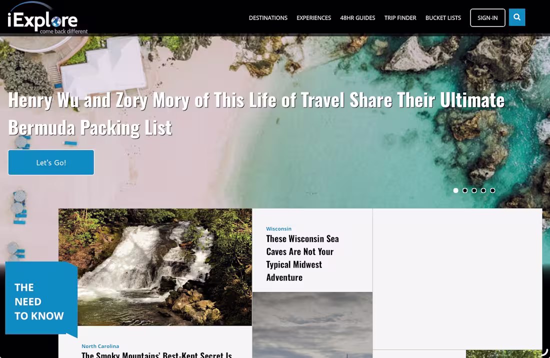 Cover image for iExplore website maintenance and infra