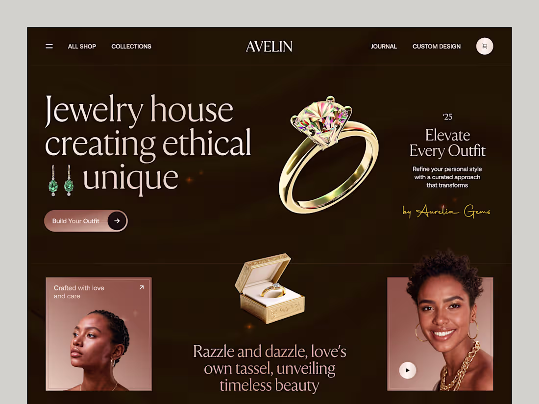 Cover image for Luxury Jewelry Website Design for