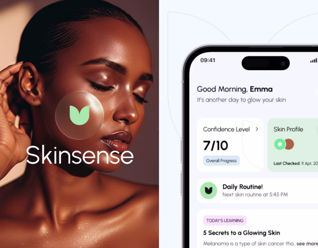 Cover image for SKINSENSE AI | HEALTHCARE & SKIN HEALTH | UX CASE STUDY