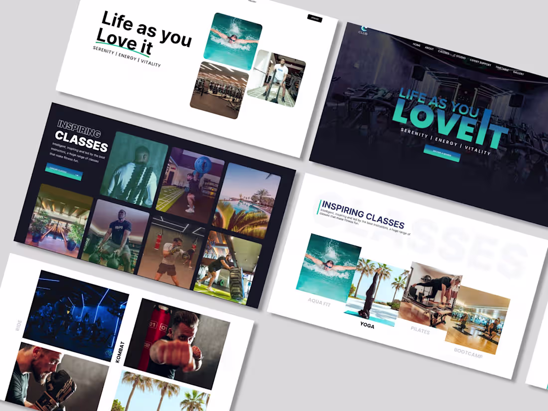 Cover image for Fitness Club Website UI/UX Design