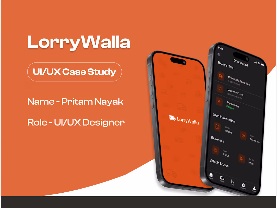 Cover image for LorryWalla Case Study by Pritam on Dribbble