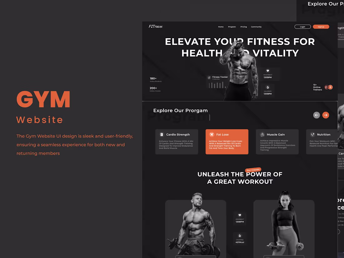 Cover image for Gym Website Design