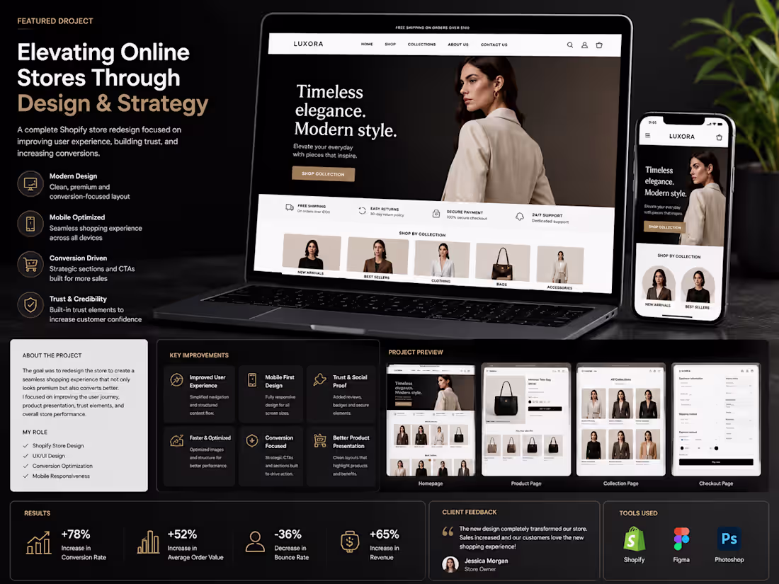 Cover image for Shopify Store Redesign & Conversion