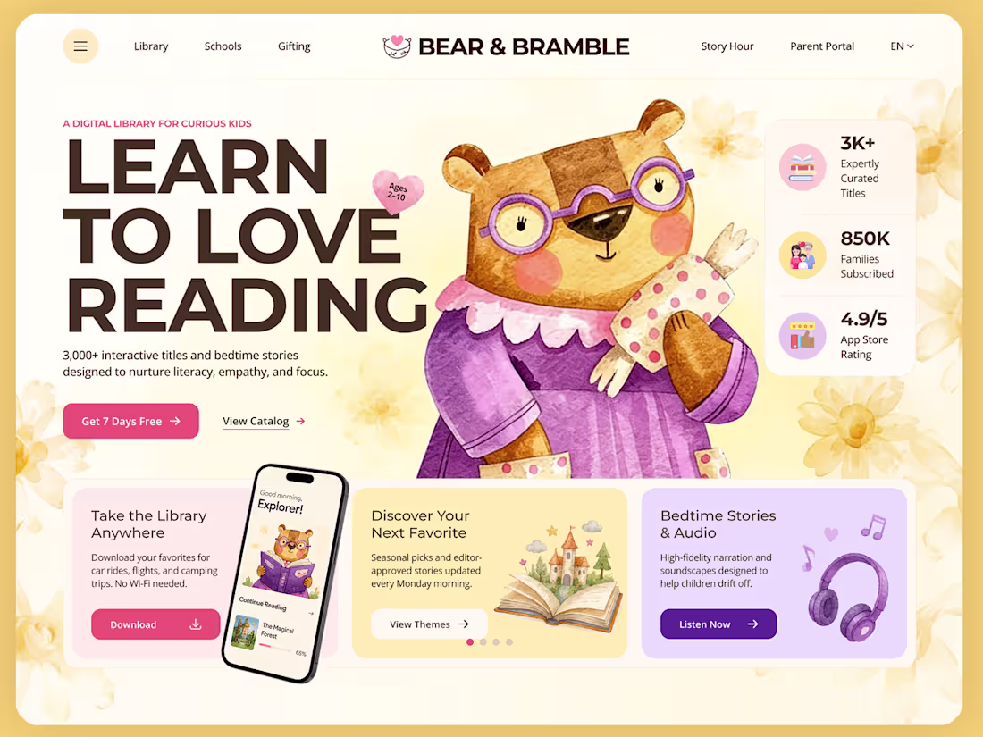 Cover image for Bear & Bramble – Kids