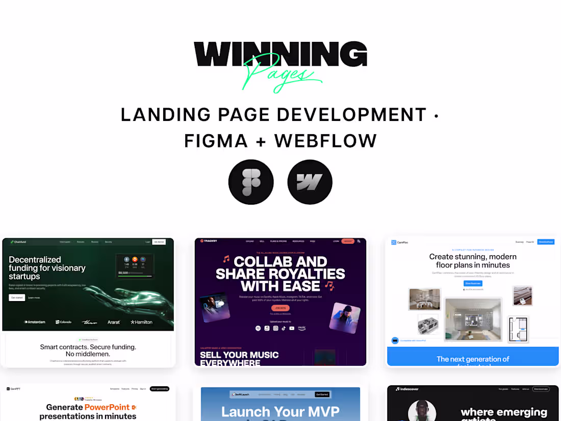 Cover image for Landing Page Design + Development - Webflow