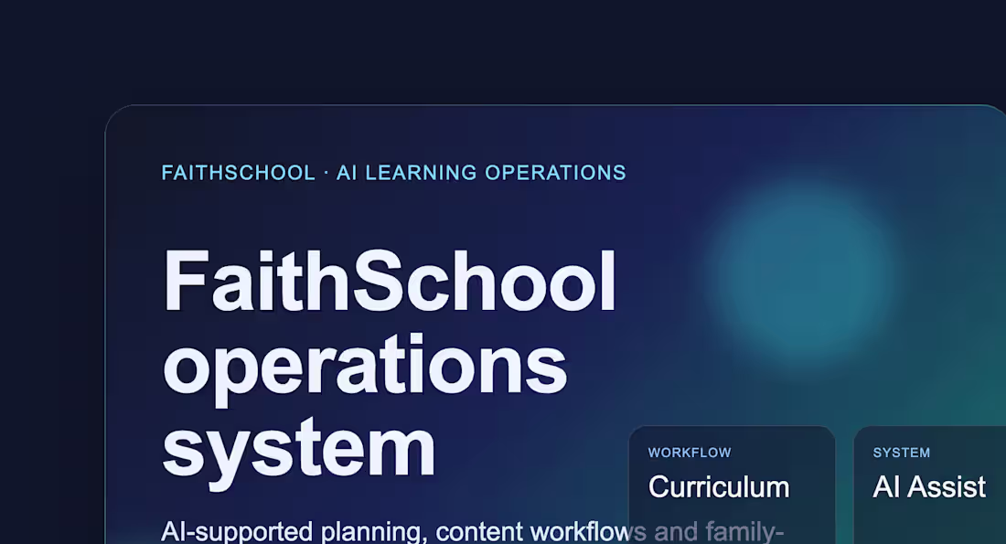 Cover image for FaithSchool: AI-supported learning operations