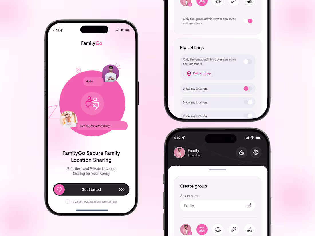 Cover image for location sharing mobile app
