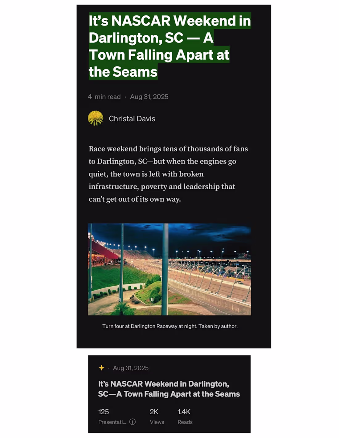 Cover image for An article that I wrote