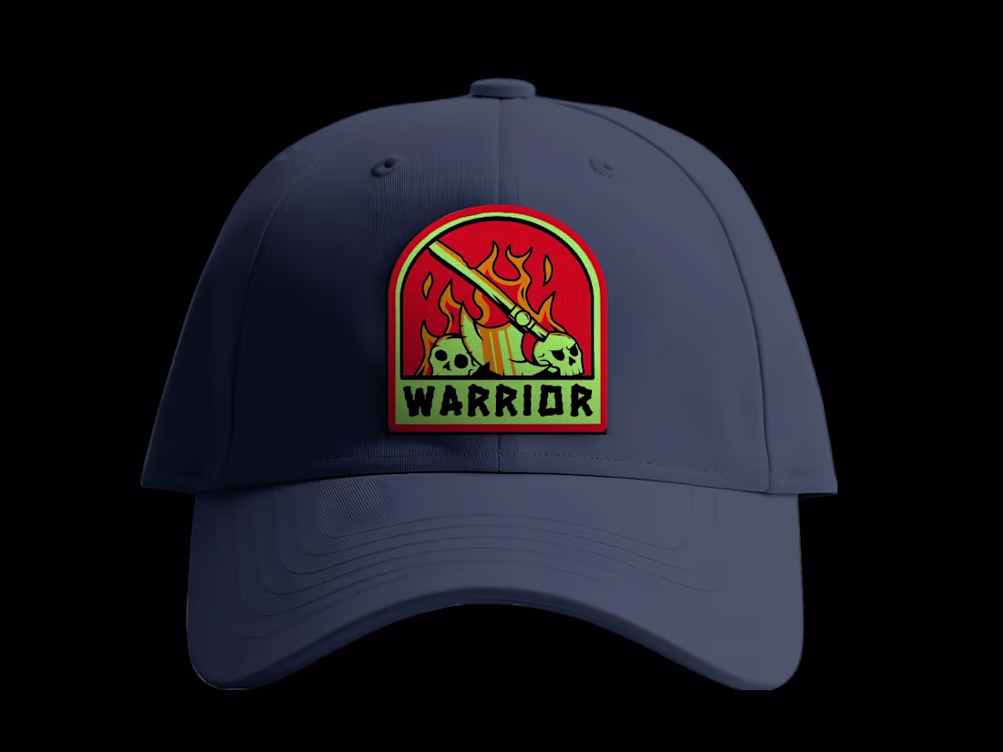 Cover image for Warrior patch design
Vector vintage illustration