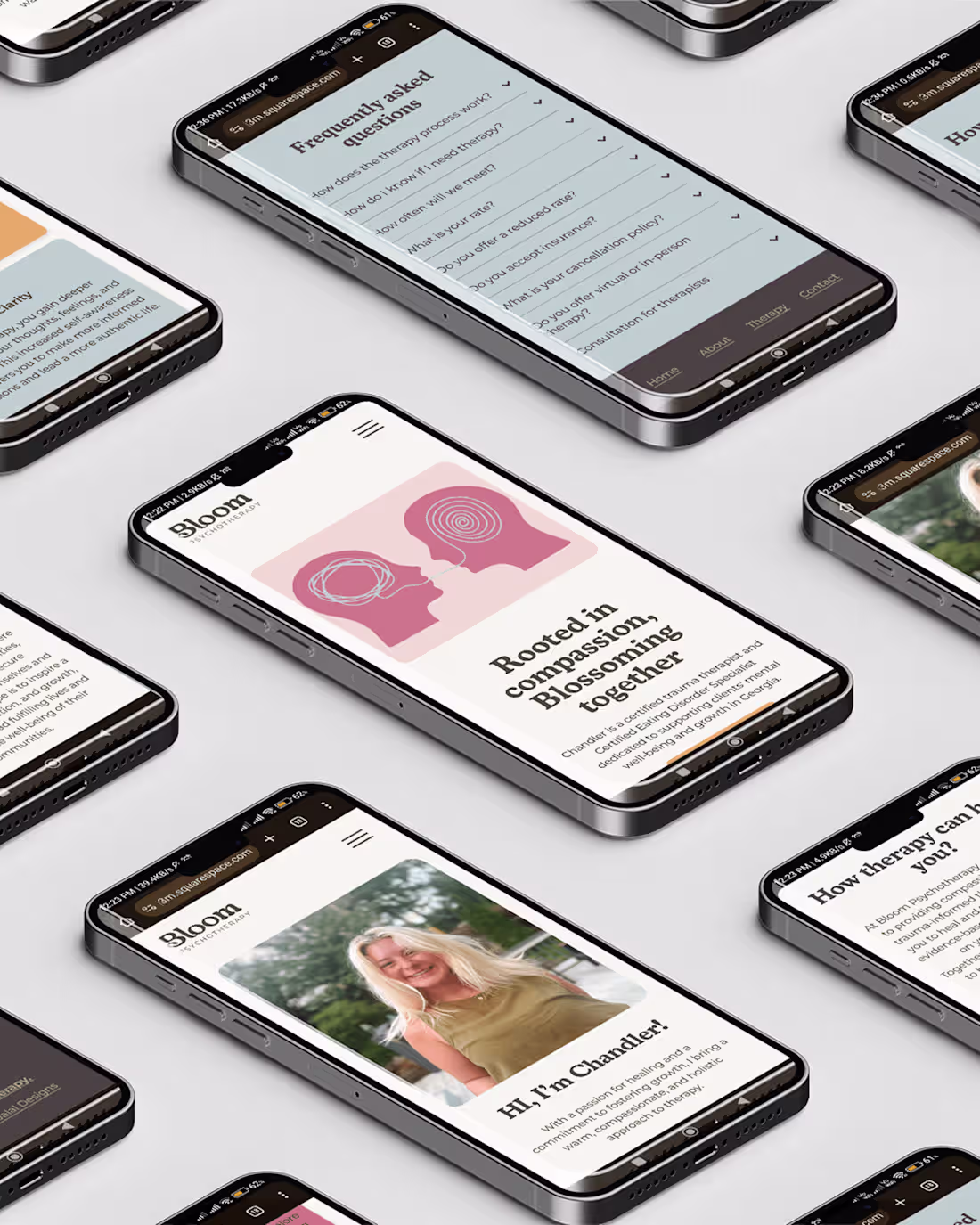 Cover image for Bloom Psychotherapy🌻: Brand identity & Website design