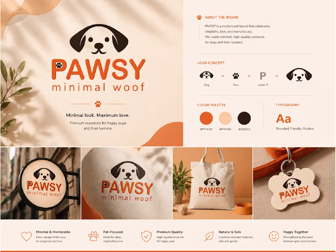 Cover image for PAWSY — Pet Brand Identity