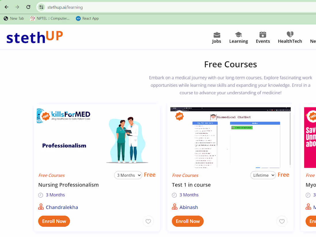 Cover image for Stethup (Hospital management)