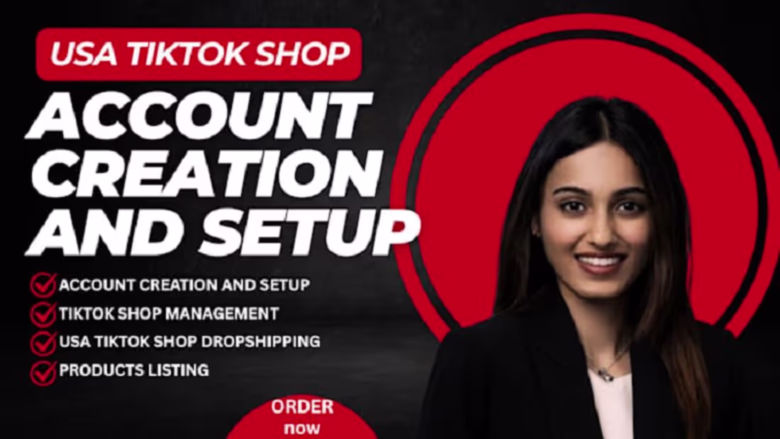 Cover image for setup USA tiktok shop shopify dropshipping marketing manager...