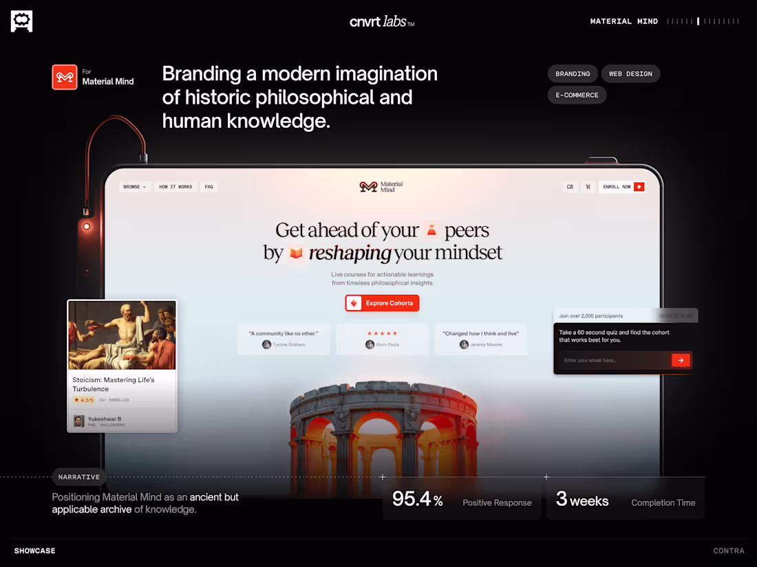 Cover image for Branding and website for a cohort-based philosophy course