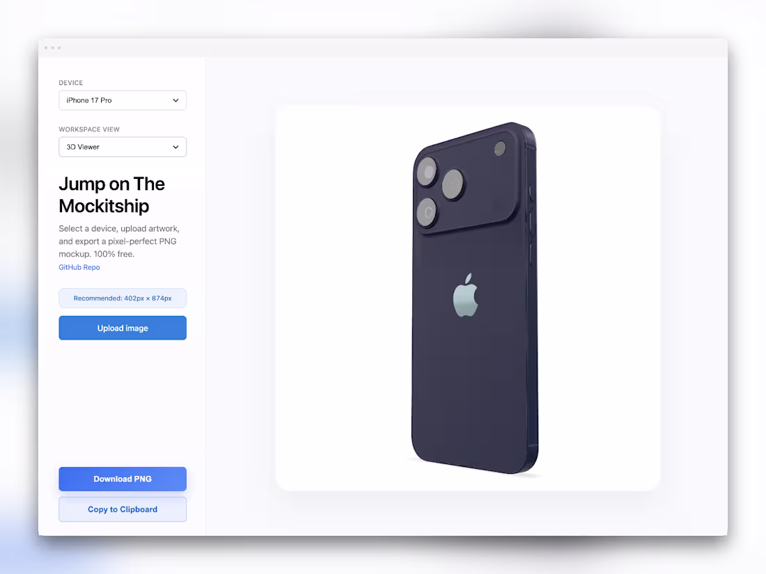 Cover image for MockitShip: Free Device Mockup Generator