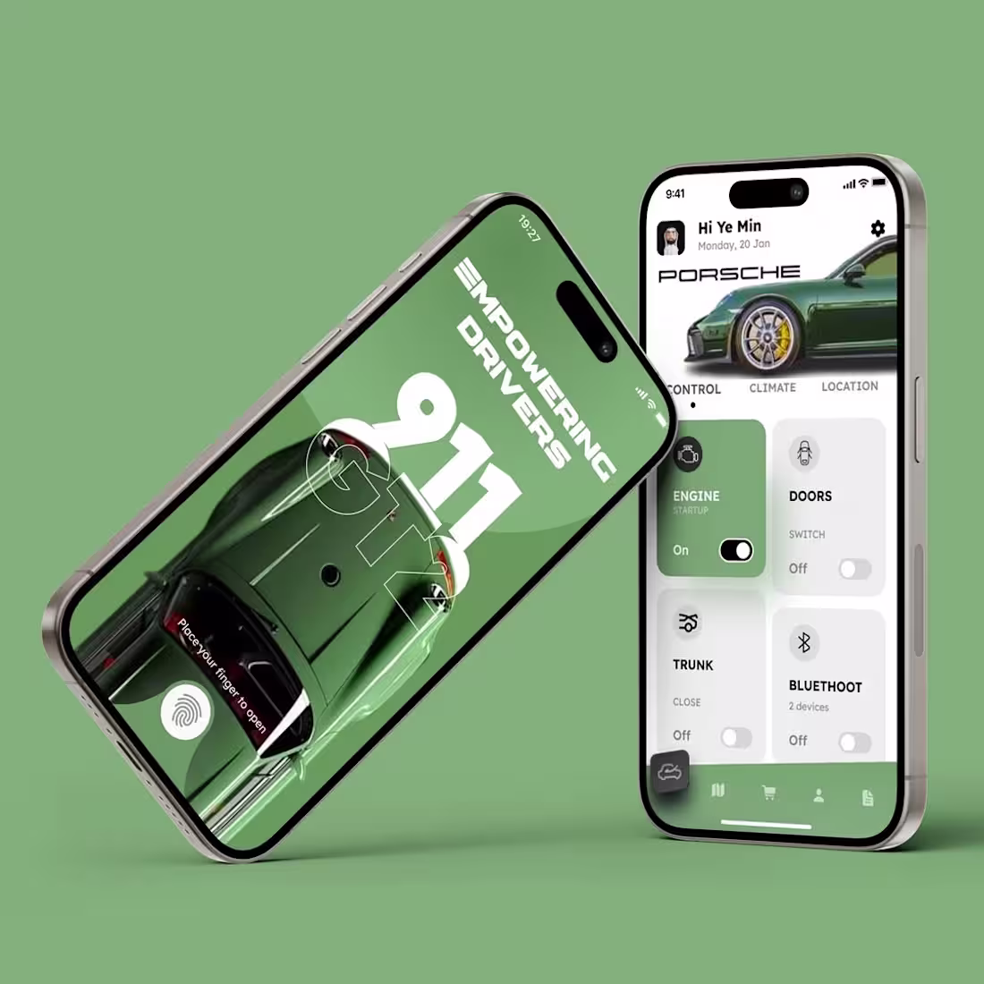 Cover image for 🚘 Smart Car Control App UI — Porsche 911 GT3 Overview This ...