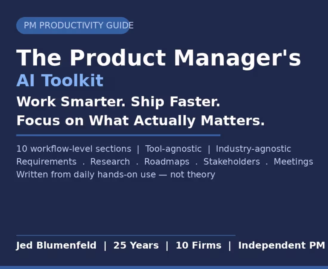 Cover image for The Product Manager’s AI Toolkit

A