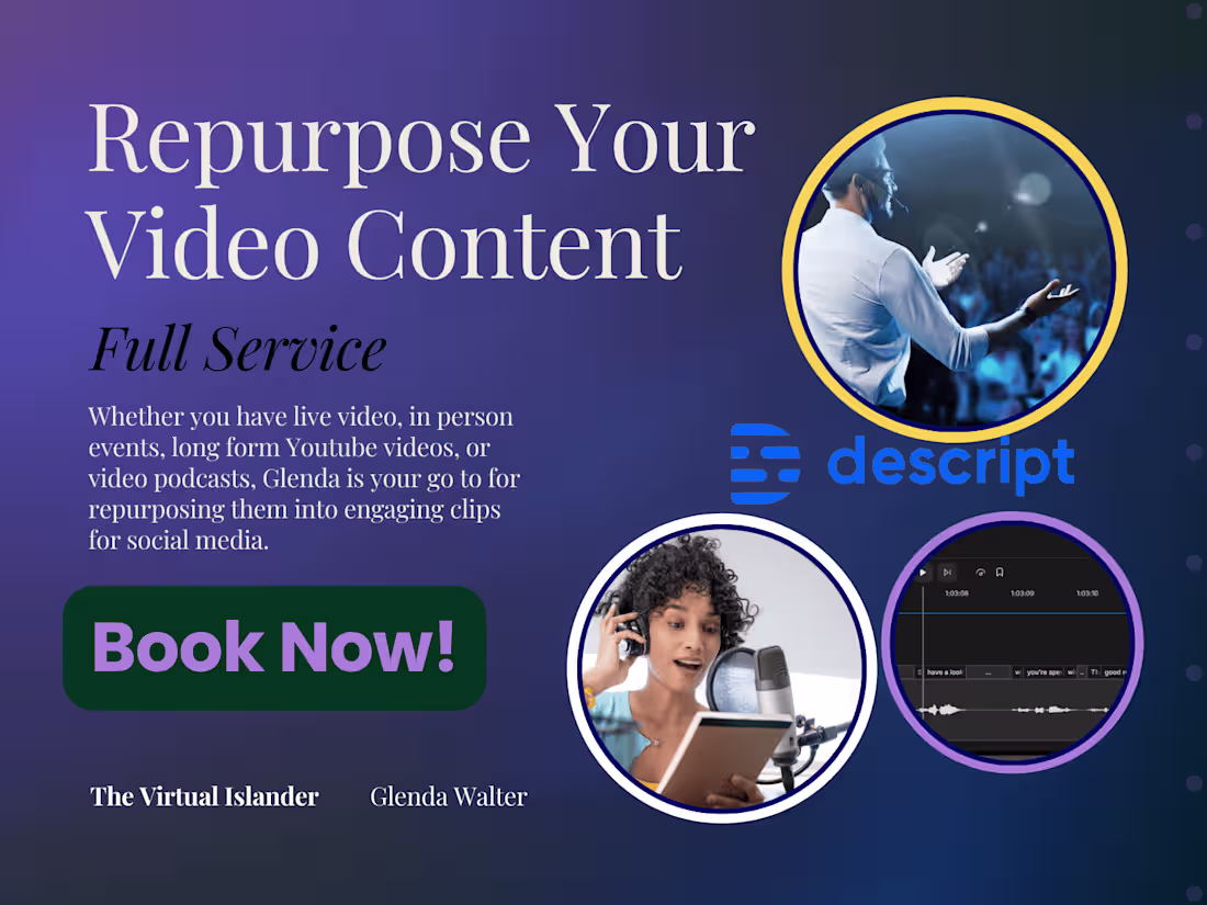 Cover image for Content Repurposing Of Live Video Using Descript