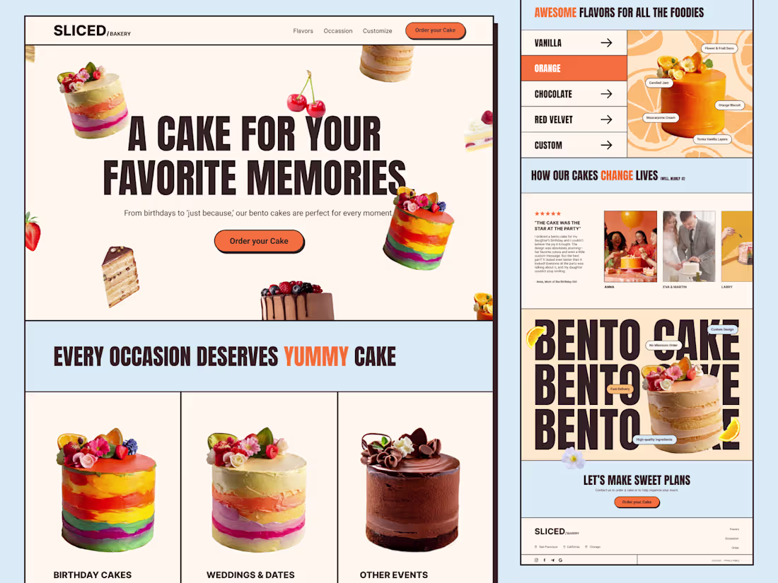 Cover image for Sliced Bakery Website | UI