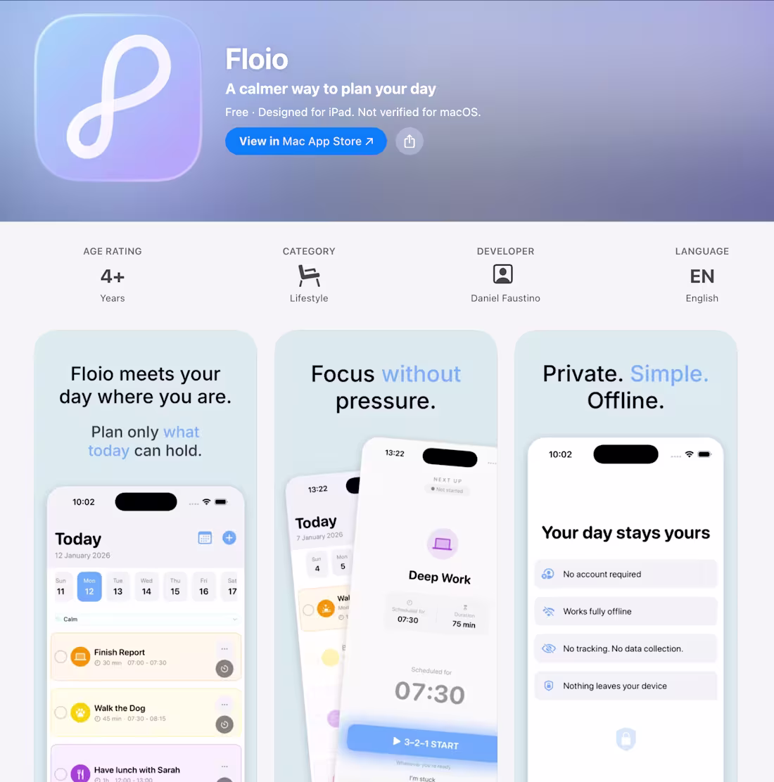 Cover image for Floio - Privacy First Productivity