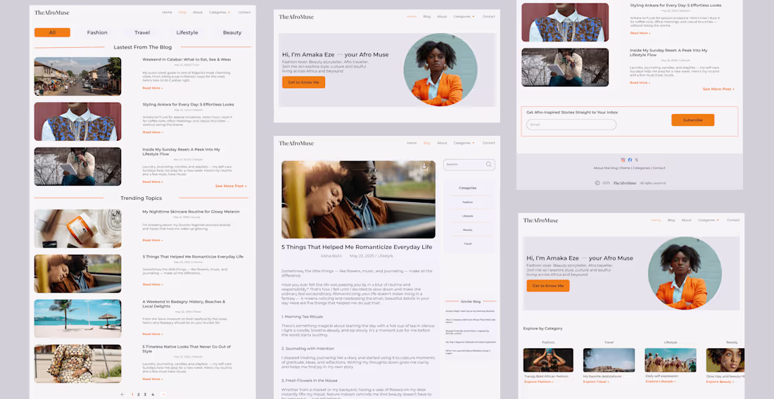 Cover image for TheAfroMuse | A Personal Blog Website