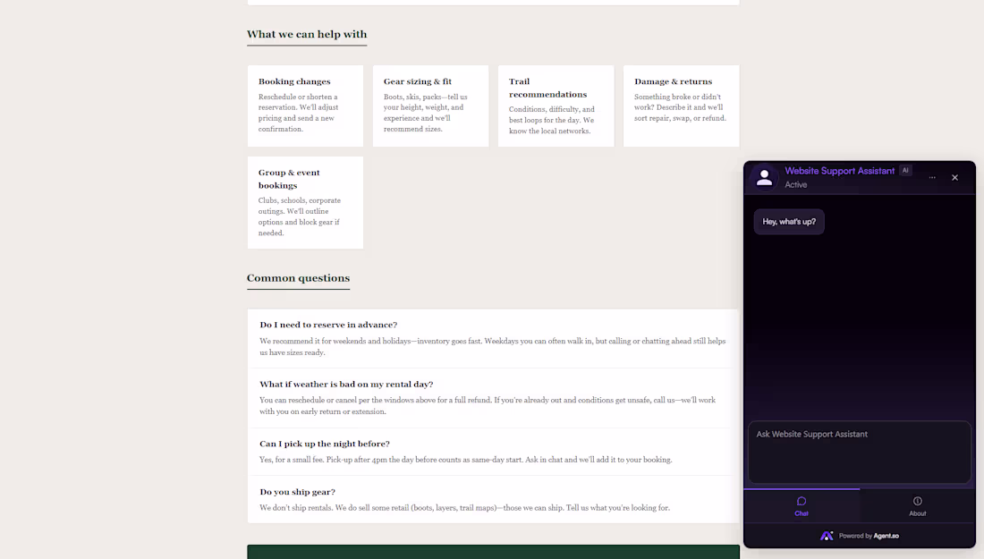 Cover image for AI Website Support Assistant for Customer Questions