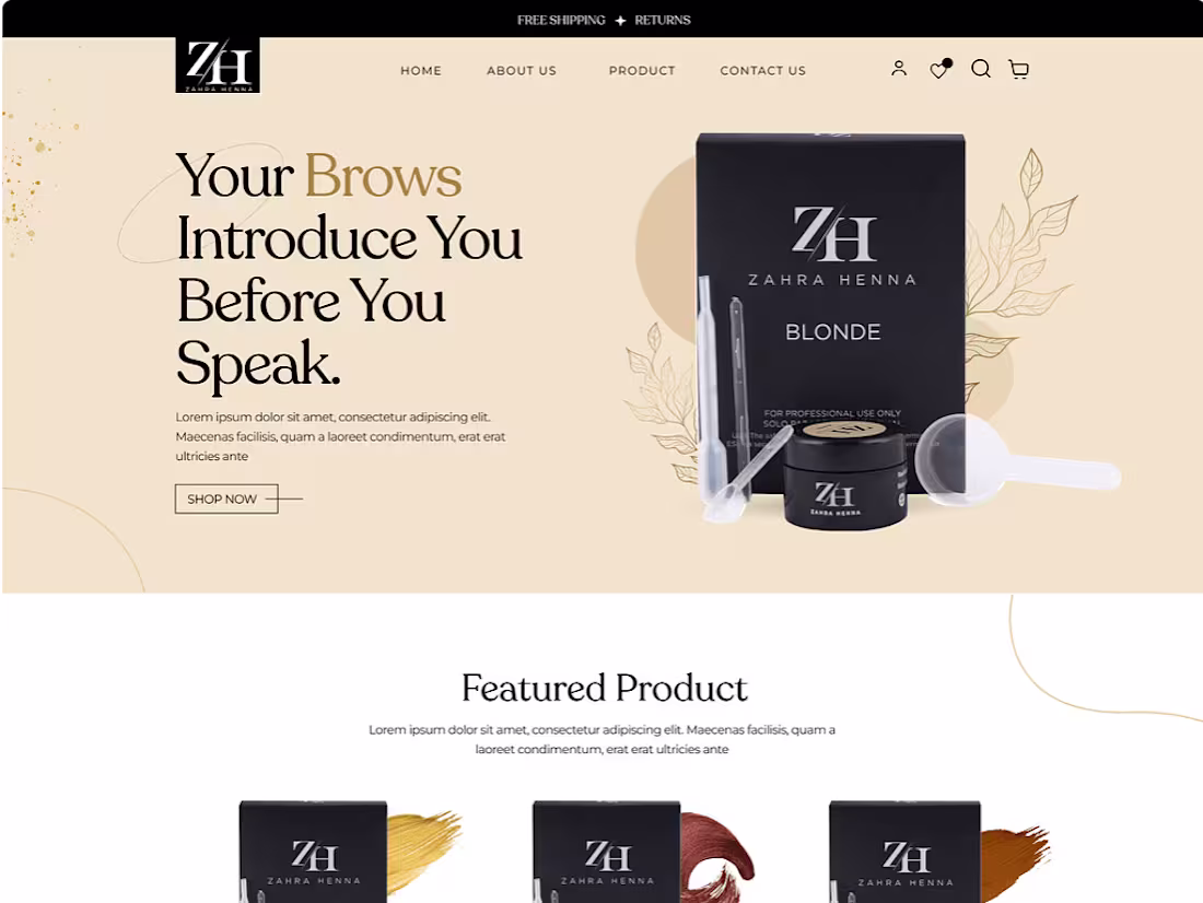 Cover image for Zahra Henna E-Commerce