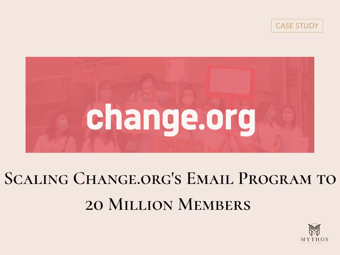 Cover image for Scaling Change.org's Email Program to 20 Million Members