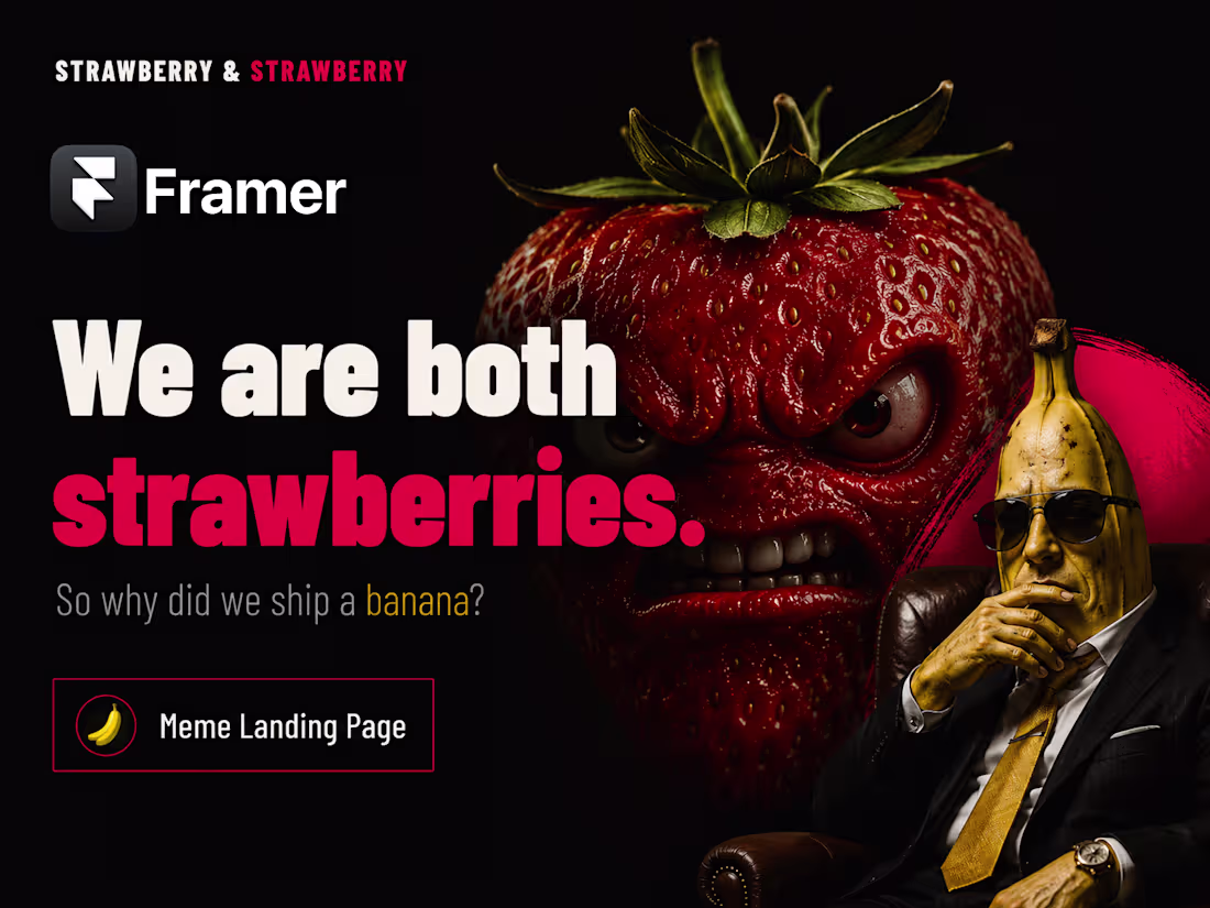Cover image for New Framer template: Strawberry &