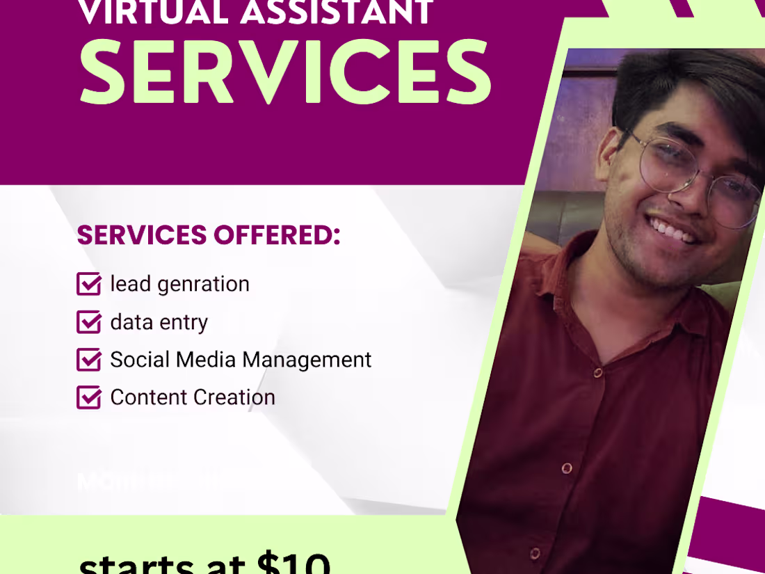 Cover image for Efficient Virtual Assistant | Your Productivity Partner