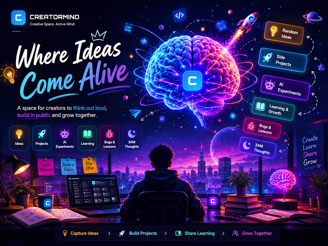 Cover image for 🧠✨ Where Ideas Come Alive

Every