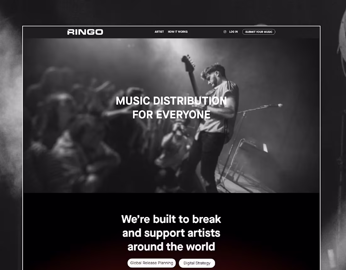 Cover image for UI/UX Web Design - Ringo Music