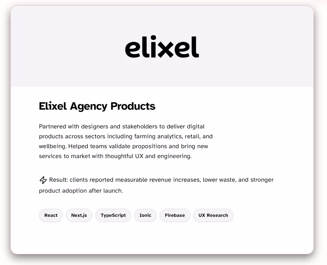 Cover image for Elixel Agency Products