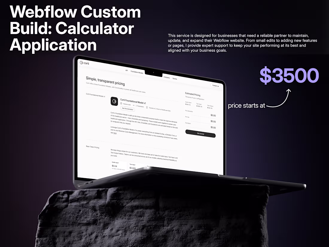 Cover image for Webflow Custom Build