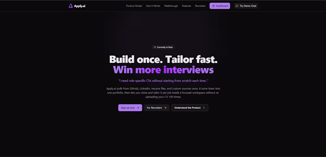 Cover image for Apply.ai (http://Apply.ai) pulls from GitHub,