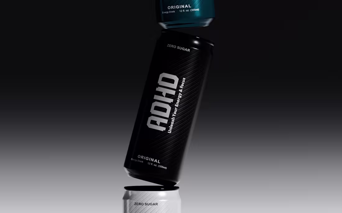 Cover image for ADHD Energy Drink Minimal, Powerful