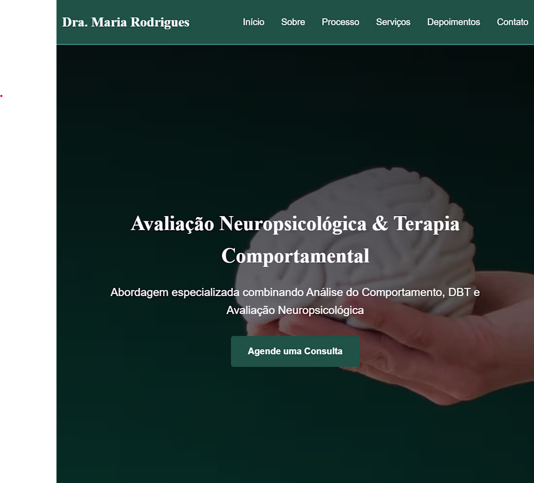 Cover image for Site profissional para psicóloga