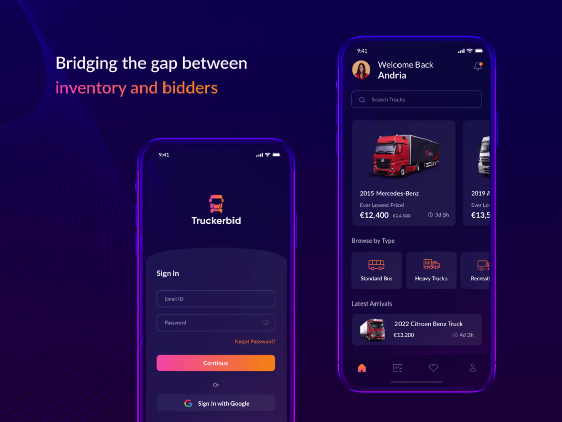 Cover image for Truck Bidding App