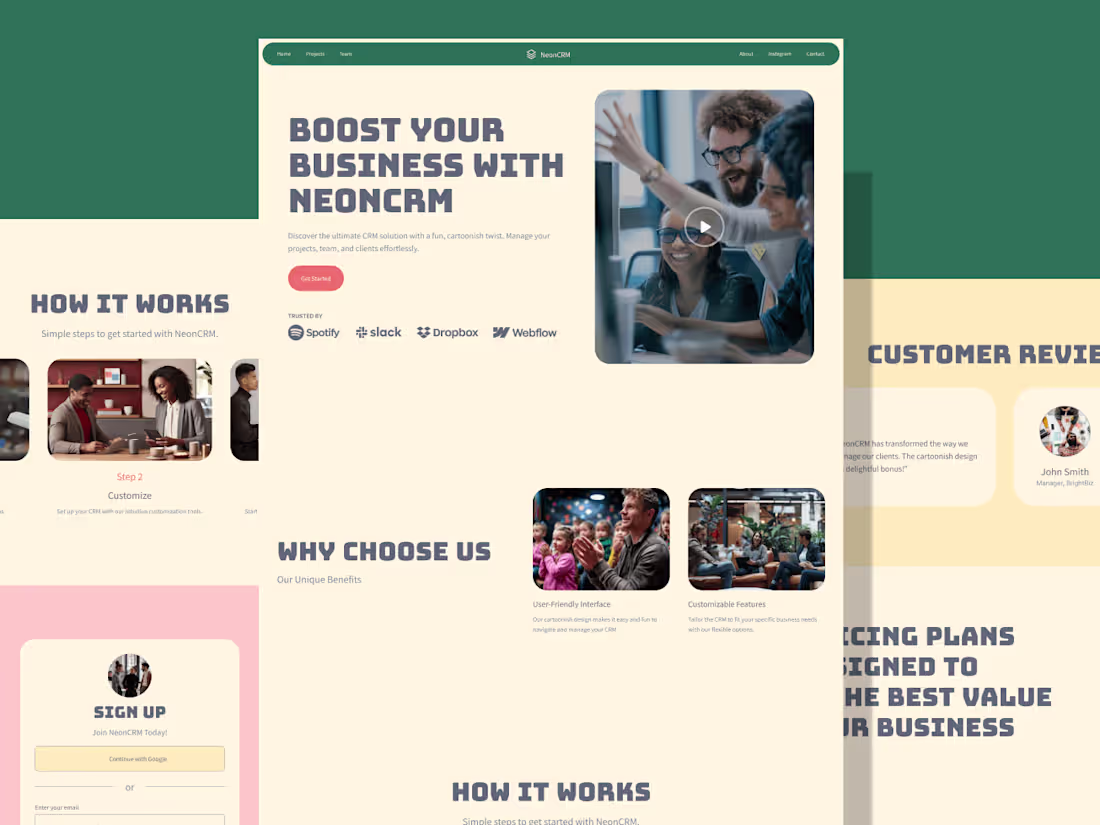 Cover image for CRM Website Landing Page