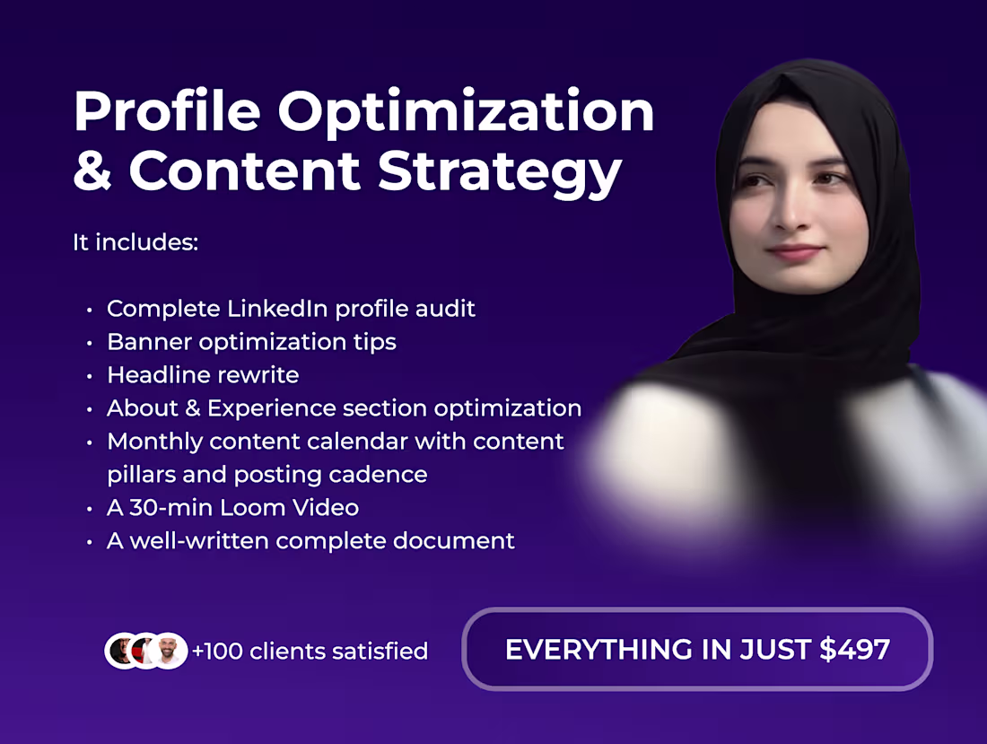 Cover image for LinkedIn Profile Optimization + 4-Week Content Strategy
