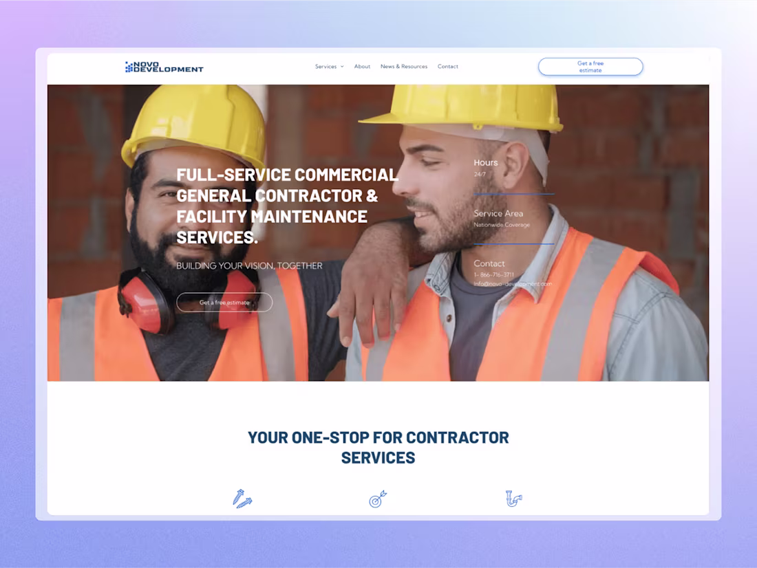 Cover image for Regional Commercial Construction Website