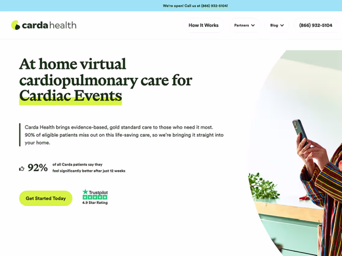Cover image for Carda Health, Webflow CMS, Medical Schema and Performance