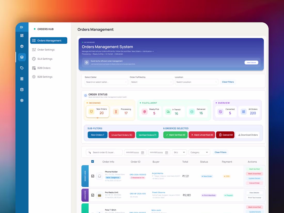 Cover image for E-commerce - Order Management System