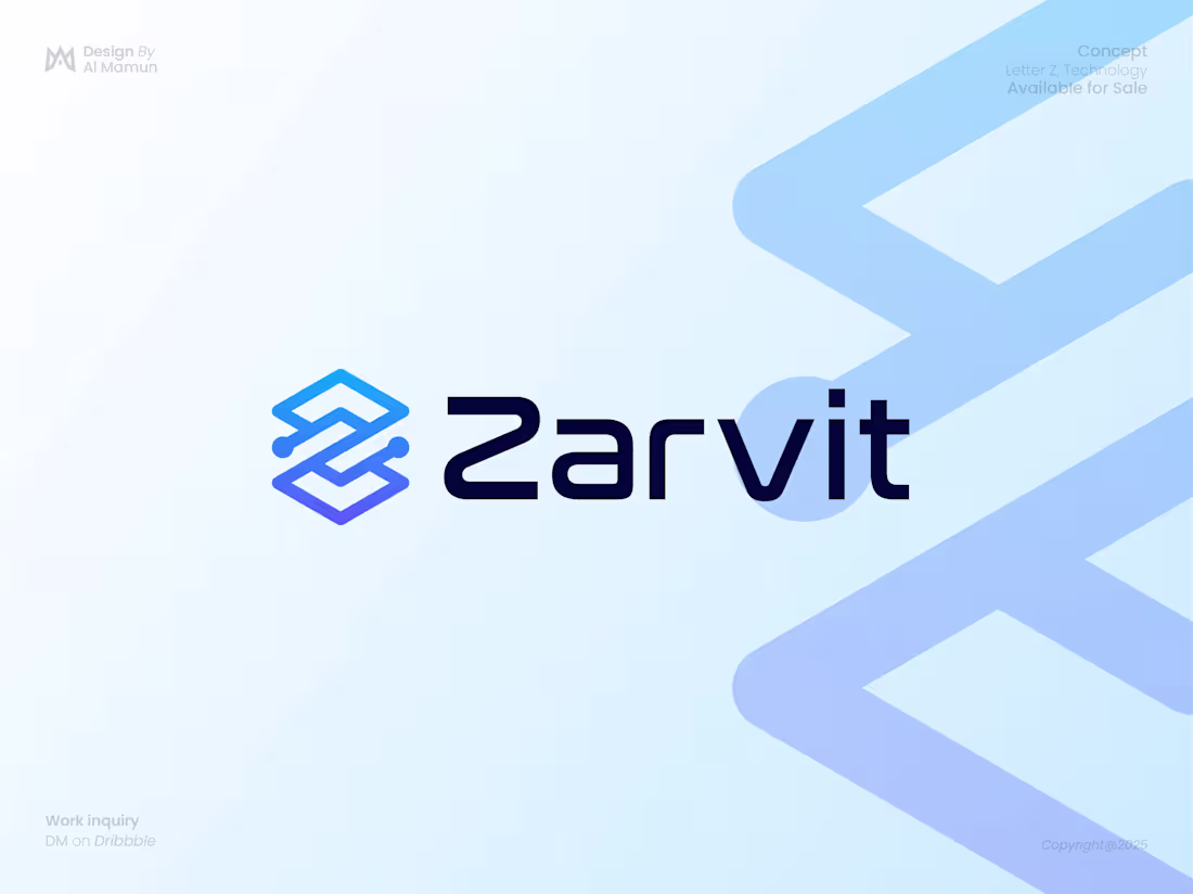 Cover image for Abstract Letter Z, Software, Technology Logo. This unique de...