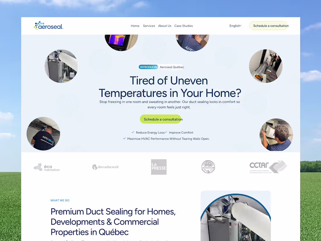 Cover image for Aeroseal Website