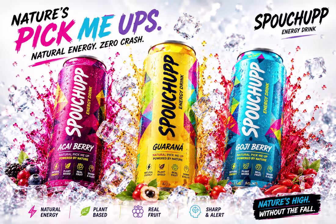 Cover image for Title: Spouchupp — Energy Drink